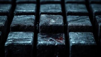 Dark stone cubes texture background photo