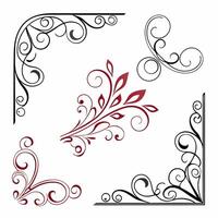a set of decorative elements for the design vector