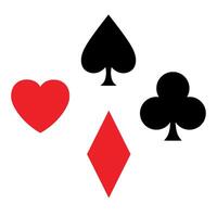 Design of playing cards of different shapes on a white background vector