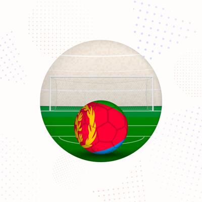 Eritrea Flag Football Image for Sports Promotions, Eritrea Soccer Ball Ready for Kickoff.
