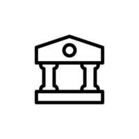 bank or financial institution icon. Ideal for use in websites, apps, presentations, and other design projects related to finance, banking, government, or education. vector