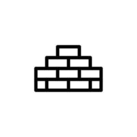 Brick wall icon. Perfect for construction, building, or design related projects. Clean and modern graphic vector