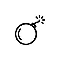 bomb icon. suitable for various applications, including game design, web icons, and graphic elements. color editable vector