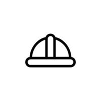 Construction helmet icon. Symbol for safety, engineering, building, and industrial work. Isolated on blank background. vector