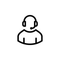 Customer Service Representative Icon. suitable for website design, app development, presentations, and other visual communication projects. Represents help, support, and communication. color editable vector