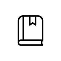 book with a bookmark icon. Ideal for education, reading, library, or learning related designs. color editable vector