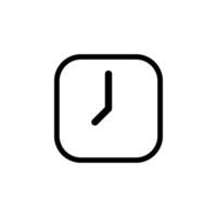 Clock icon minimalist design, suitable for various purposes such as app design, website elements, and graphic designs vector