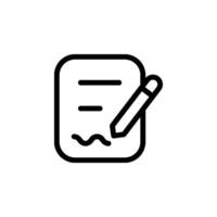 document with pen icon. for representing concepts like writing, signing, editing, paperwork, and business. Ideal for use in web design, presentations, and other creative projects. color editable vector