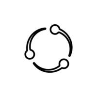 circular arrows icon. Simple and clean design representing process, cycle, flow, or rotation. Suitable for infographics, websites, app interfaces, and presentations. vector