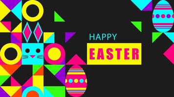 Abstract Geometric Easter Banner. Background in Modern Style vector