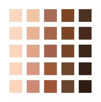 Color palette skin tone with blank background vector