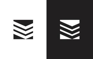 Logo square layer unique design minimalist vector