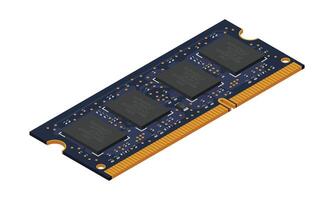 Isometric random access memory. RAM memory realistic 3d isometric. Computer hardware components vector