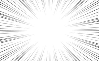 Abstract Comic Book Flash Explosion With Radial Lines On White Background. vector
