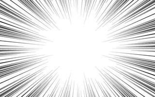 Radial background with comic book speed lines. Manga speed frame in pop art style. vector