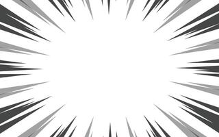 Explosion in comic book pop style. concentration lines background. blank layout template with halftone isolated on white background. vector