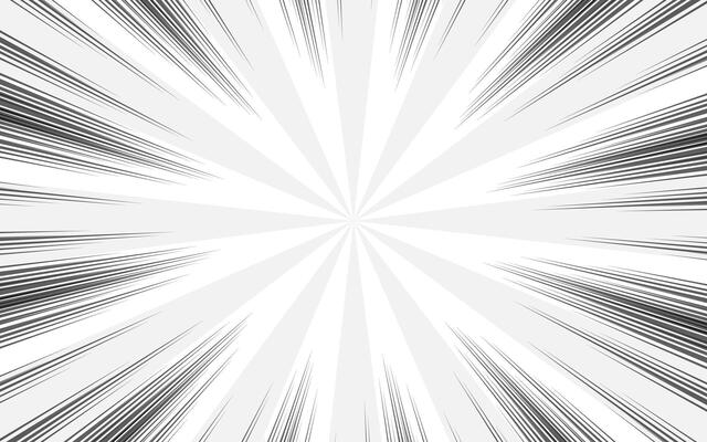 Dynamic Radial Lines on White Background. Comic Book Flash Explosion.