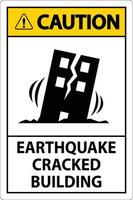 Some people report hearing a low rumbling sound or feel a light vibration just before an earthquake. vector