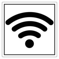 Simple Black Wi-Fi Icon on White Background Signifying Connectivity and Internet Access for Digital Communication vector