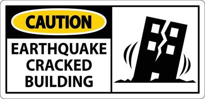 Ground cracks or shifting soil may appear as an early sign of seismic activity. vector