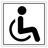 Accessible Symbol Sign for Wheelchair Users in Black and White Design for Public Spaces and Facilities vector