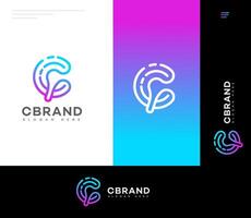 Gradient C Brand Logo Design Modern, Creative, Minimalist, Abstract, Linear, Colorful, Elegant vector