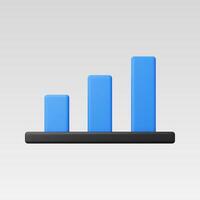 3d Graph Chart Icon vector