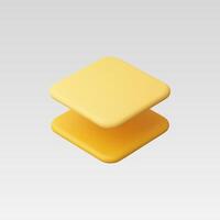 3d Realistic Layer icon vector