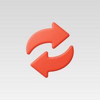 Red arrows indicating exchange or movement in a minimalist style. vector