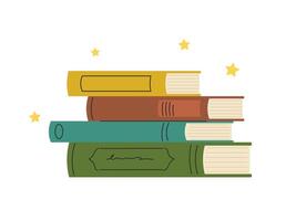 Book stack lying, education textbooks, reading, study, Knowledge, learning vector
