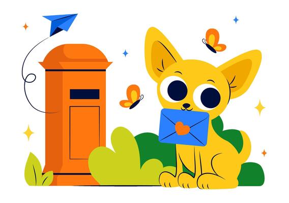 Flat Style of National Pen Pal Day Celebration on June 1 with a Person Writing to a Friend