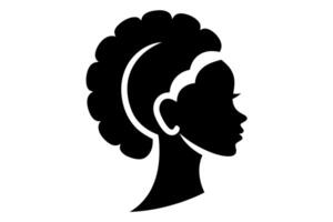 Simple yet elegant line art of a woman with a wavy hairstyle, ideal for branding and creative projects vector