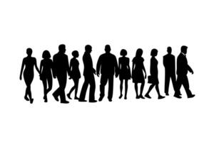 Abstract representation of a community gathering, focusing on inclusion, diversity, people, and social structure vector