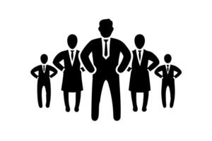 Confident business figures in corporate attire showing concept of empowerment, group strength, and organizational unity vector