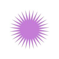Bold star shape icon. Abstract star figure, modern geometric element. Flat design style, y2k aesthetic, brutalism art. Ideal for contemporary graphics, creative projects, and decorative purposes. vector