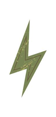Bold abstract lightning icon. A striking symbol of energy and power. This modern element features a grunge texture, perfect for y2k designs, contemporary art, or graphic projects.