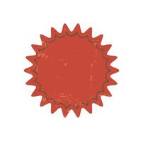 Bold abstract star badge. Modern symbol shape with grunge texture. A flat design element, representing brutalism and y2k aesthetics, suitable for trendy graphic applications. vector