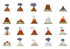 Nature Volcano Magma Icon Element vector