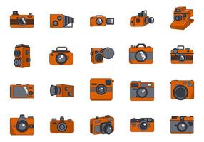 Photo Camera Icon Element Set vector