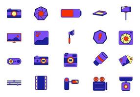 Photo And Camera Icon Element set vector