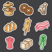 set of hot pot good for sticker, badge, element design, icon, etc vector