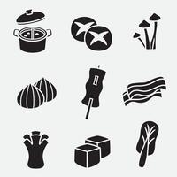 set of hot pot good for icon, symbol, logo, element design, silhouette design, etc vector