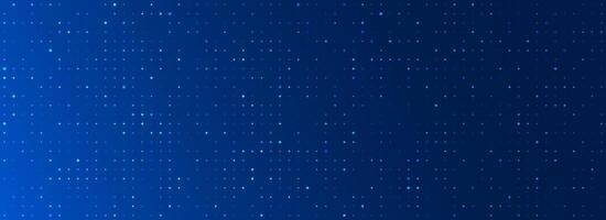 Blue glowing pixel dot pattern. Abstract neon grid wallpaper. Navy color mosaic pattern backdrop. Modern technology, business, science, healthcare, medicine, presentation design background vector