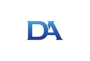 Modern Initial letter DA logo design illustration vector