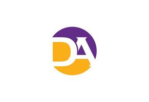 Initial letter DA logo design, design Concept vector