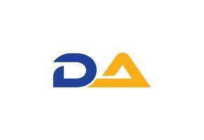 Modern Initial letter DA logo design design Concept vector