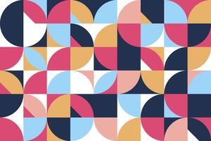 Background Geometric Fusion Colorful Bauhaus Seamless Pattern vector