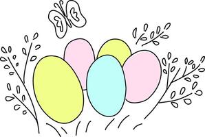 eggs in the butch cartoon vector