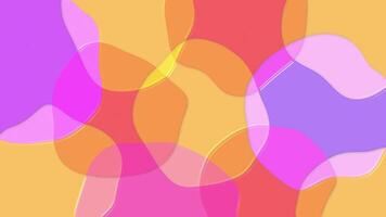 Bright vibrant colorful abstract background with shiny morphing blob shapes. video