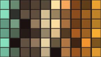 1970s retro geometric shapes pattern background. Shiny mosaic tiles effect in warm vintage color tones. Full HD and looping animation. video